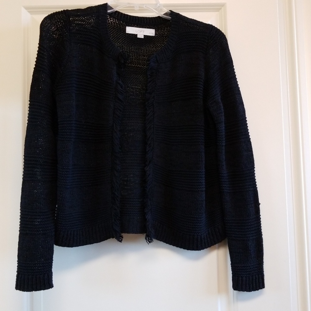 LOFT Petite Fringe Sweater